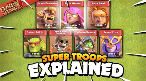 All Clash Of Clans Characters: Troops, Super Troops,.